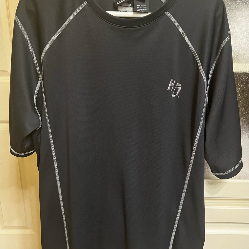 Black Harley Davidson riding Shirt with Logo